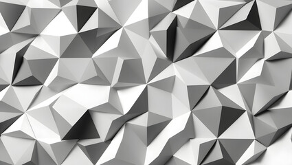 Obraz premium A visually striking 3d geometric pattern designed for wallpaper use its monochrome color scheme offers a modern and minimalist aesthetic, ideal for interior design and decoration purposes