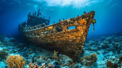 large shipwreck underwater