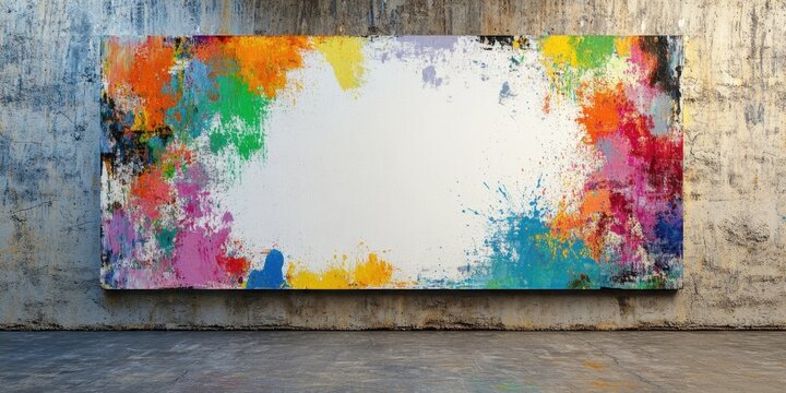 an artists studio nessy paint splattered old a large 