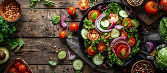 Fresh Salad Ingredients in High Resolution