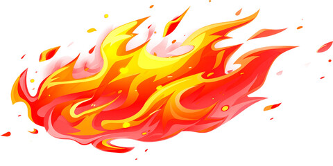 Vibrant flames illustration in motion