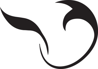 Naklejka premium vector black foliage icon on white background