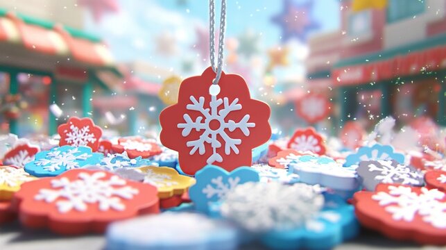 Interactive Christmas sale page red sale tags