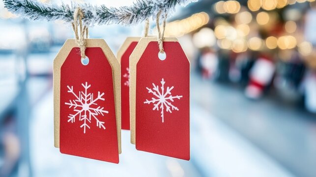 Interactive Christmas sale page red sale tags