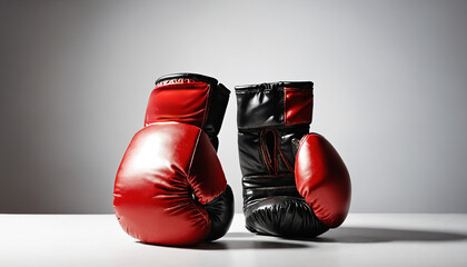boxing gloves on a well lit white background
