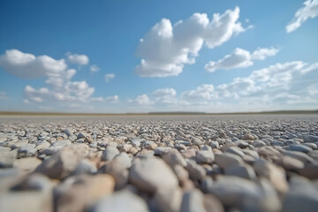 Stone Road Background Image: Cloudy Sky