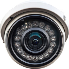 Close-up of a security camera lens