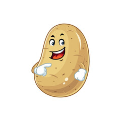 Happy Potato Cartoon Character.