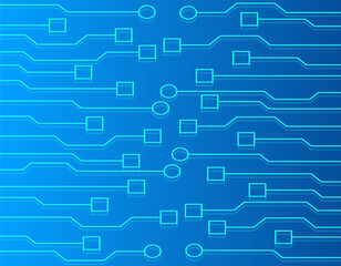 Abstract microchip background. Background with lines of circles and squares.