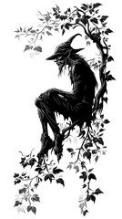 Fototapeta premium a troll isolated sticker on a white background