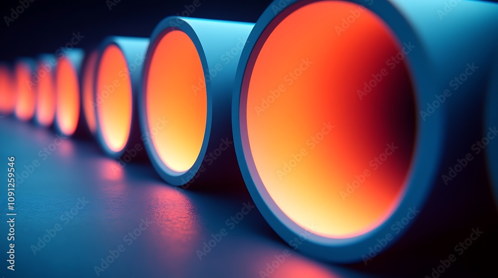 Poster vibrant abstract close-up of playful shapes with soft lighting and bold colors creating a dynamic ar