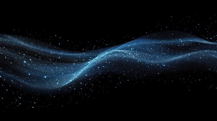 Obraz premium Flowing blue celestial river amidst stardust expanse