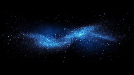Obraz premium Ethereal blue wave of stars against a night sky