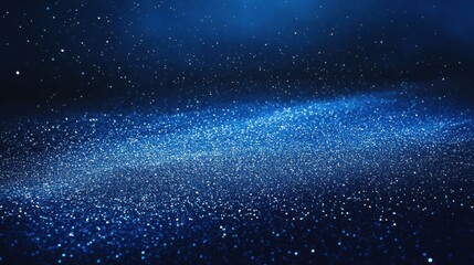 Mystical blue night sky filled with shining stars