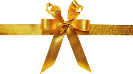 Fototapeta premium Vibrant golden ribbon and bow design
