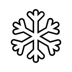 Obraz premium Snowflake Icon with Bold Outline