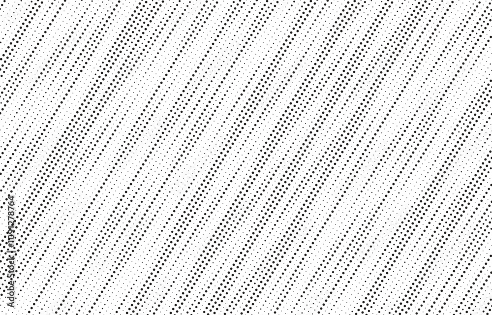Aufkleber Abstract halftone diagonal lines background. Halftone diagonal stripe texture. White and black oblique faded gradient. Grunge slanted line grit background. Dotted pop art comic wallpaper.
