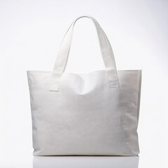  A white canvas bag with a white handle 53695