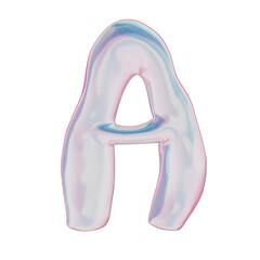 Gradient 3d Alphabet Letter A