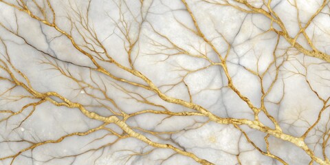 White Marble with Golden Veins - Abstract Texture, Marble, Texture