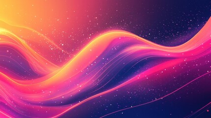 Fototapeta premium A bold gradient background blending hot pink and vibrant orange tones, with dynamic streaks of light adding energy. The vibrant design feels electrifying and modern. Perfect for bold and striking 