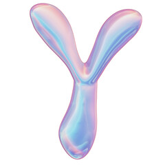 Gradient 3d Alphabet Letter Y