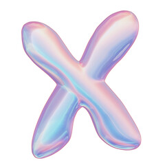 Gradient 3d Alphabet Letter X