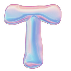 Gradient 3d Alphabet Letter T