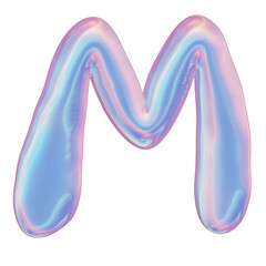 Gradient 3d Alphabet Letter M