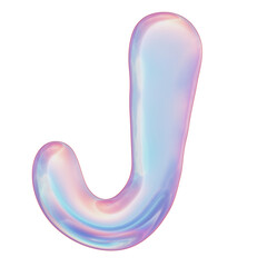 Gradient 3d Alphabet Letter J