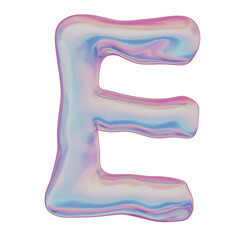 Gradient 3d Alphabet Letter E