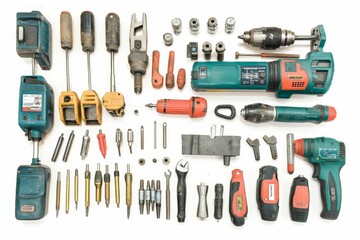 Assorted tools and drill bits.