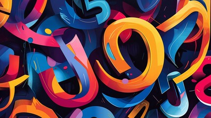 Obraz premium Abstract Colorful 3D Shapes Background Design