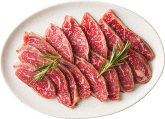 Thinly sliced beef