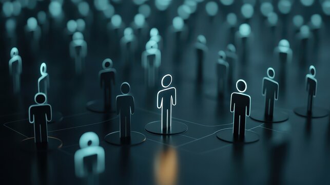 Diverse group of people patiently waiting in line for service or entry 