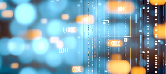 Computer screen with a lot of numbers and letters