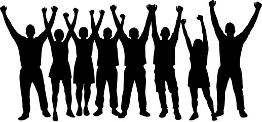 Silhouettes of diverse dancers in motion.