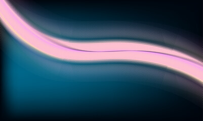 Abstract energy bright light wave line pink art stripes lines image of light rays dark blue background. 