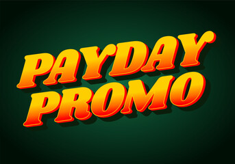 Promo day, text effect in 3 dimensions style with modern colors, good for ads
