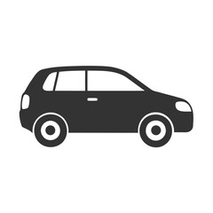 Fototapeta premium Simple black car silhouette icon, car symbol