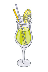 Drinks and beverages, vector cute illustration