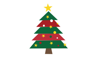 Obraz premium Christmas tree , white background