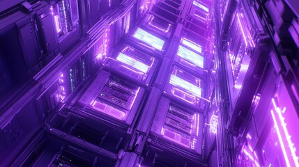 The Futuristic Neon Tower