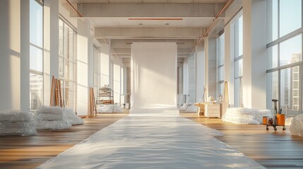 Modern Studio Space Preparation for Photoshoot