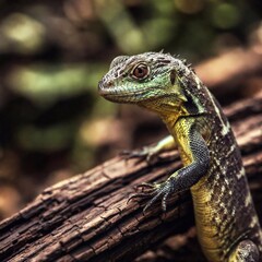 Obraz premium little dragon with wings in hands, portrait, 8bit, tilt shift photography, noir, extreme macro