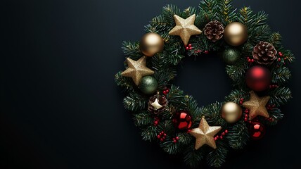 クリスマスリースの背景画像