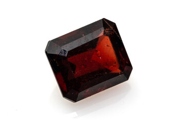 Stunning Natural Red Zircon Gemstone with Faceted Cut Reflecting Light