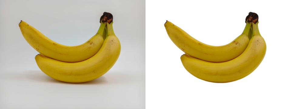 Bananas whole bunch. Close up. Healthy fruits. Vitamin plants, sweet dessert. Isolated objects. Easy to add logo or text. On the topic of cooking, health, beauty, recipes, supermarket catalog. - Powered by Adobe