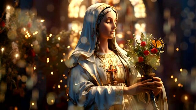 ave maria,seamless looping 4k video background