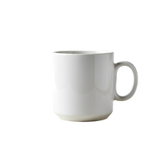 a white mug with a handle isolated on transparent background